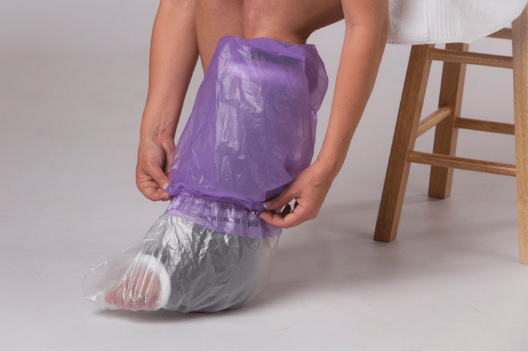 how to use shower cast protectors